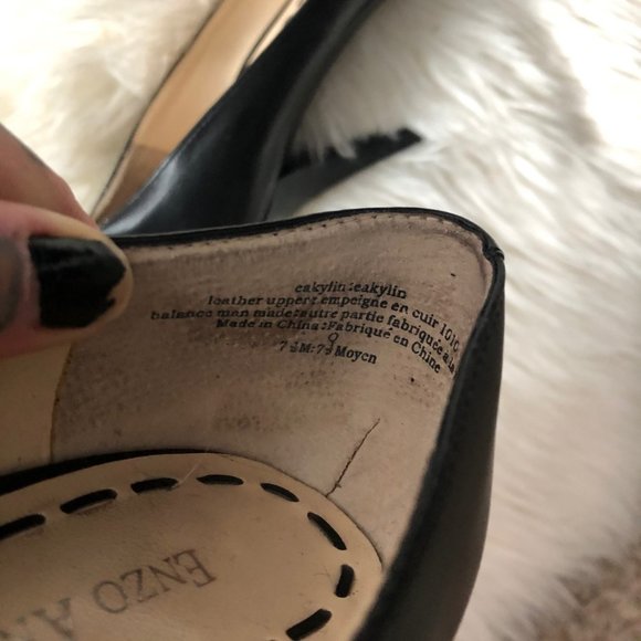 Enzo Angiolini Basic Black Platform Heels 7 - Picture 5 of 5